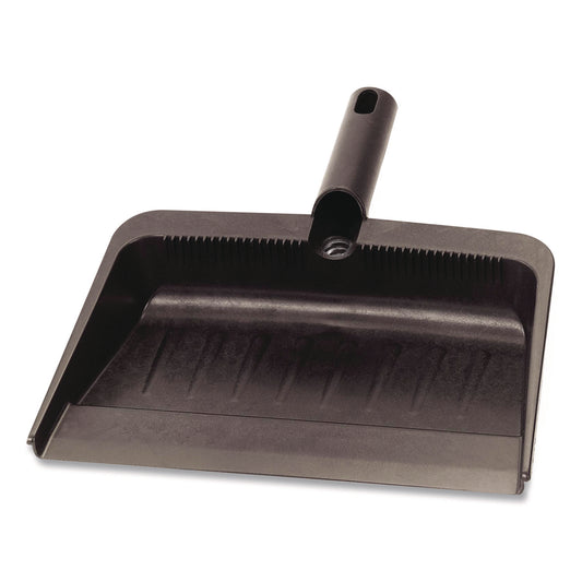 CFS36143703 Flo-Pac Flexible Plastic Dustpan, 8 x 12, Plastic, Black