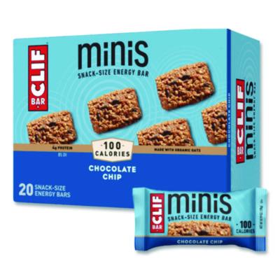 CBCCCC37654 Energy Bar, Mini Chocolate Chip, 0.99 Oz Bar, 20/box CLIF BAR & COMPANY