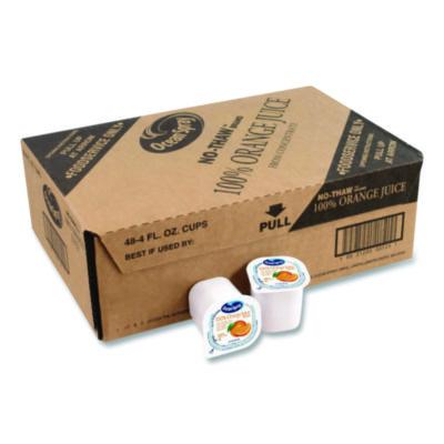 GRR22002526 No-Thaw 100% Juice Cups, Orange, 4 oz Cups, 48/Carton