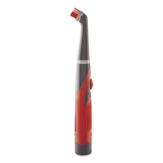 RUB1839685 Multi-Purpose Cordless Battery Power Scrubber, Red/White Nylon Bristles, 12.68" Brush, 7" Red/Black Handle
