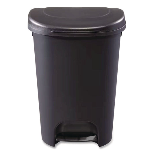 RUB1843028 WASTEBASKET,13G STEP,BK