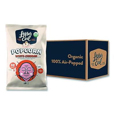 LSULSN00862 Snack Organic No Cheese Cheesiness Popcorn, Cheese, 0.88 oz Bag, 18/Carton LESSEREVIL