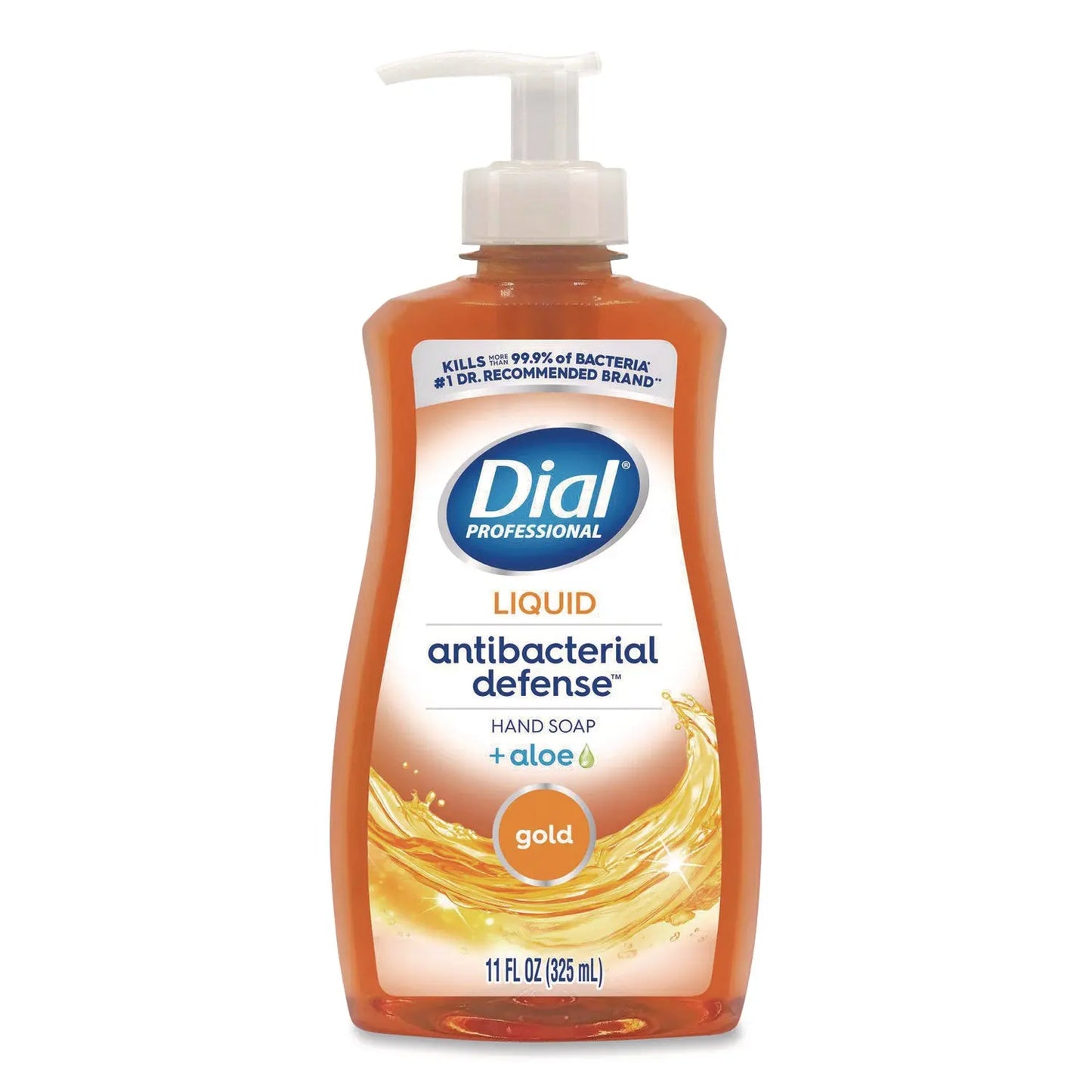 DIA35470 Antibacterial Defense Gold Hand Soap + Aloe, Original Scent, 11 oz Pump Bottle, 12/Carton Dial Professional