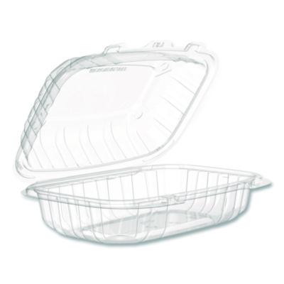DCC69PPHT1 Microwaveable Hinged Containers, ProPlanet, 6.5 x 9 x 3, Clear, Plastic, 300/Carton