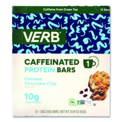 GRR22002523 Caffeinated Protein Bar, Oatmeal Chocolate Chip, 1.8 oz Bar, 12/Box
