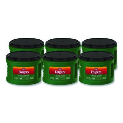 FOL00374CT Classic Decaf Ground Coffee, Classic Roast Decaffeinated, 19.2 oz, Can, 6/Carton