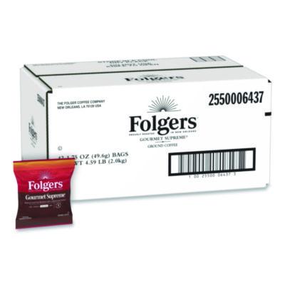 FOL06437 Gourmet Supreme Ground Coffee, Fraction Pack, 1.75 oz, 42/Carton J.M. SMUCKER CO.