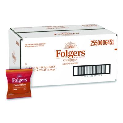 FOL06451 Colombian Ground Coffee Fraction Pack. 100% Colombian, 1.75 oz Fraction Pack, 42/Carton J.M. SMUCKER CO.