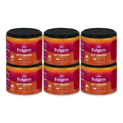 FOL30445CT 100% Columbian Coffee, 22.6 oz Canister, 6/Carton J.M. SMUCKER CO.