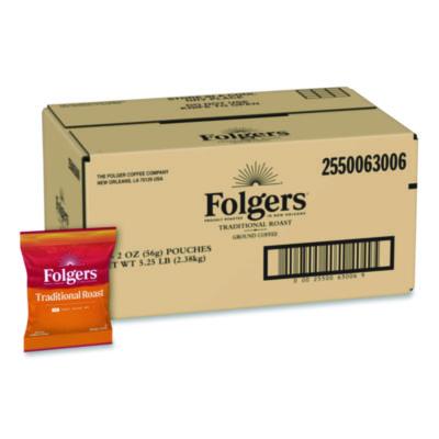 FOL63006 Traditional Roast Ground Coffee Fraction Packs, Traditional Roast, 2oz, 42/Carton J.M. SMUCKER CO.
