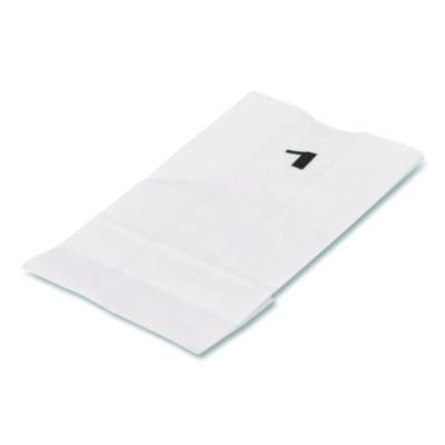 BAGGWHT1500 Grocery Paper Bags, 1# Size, 30# Basis Weight, 3.5" x 2.25" x 6.63", White, 500/Bundle ROSS & WALLACE PAPER PRODUCTS, INC.