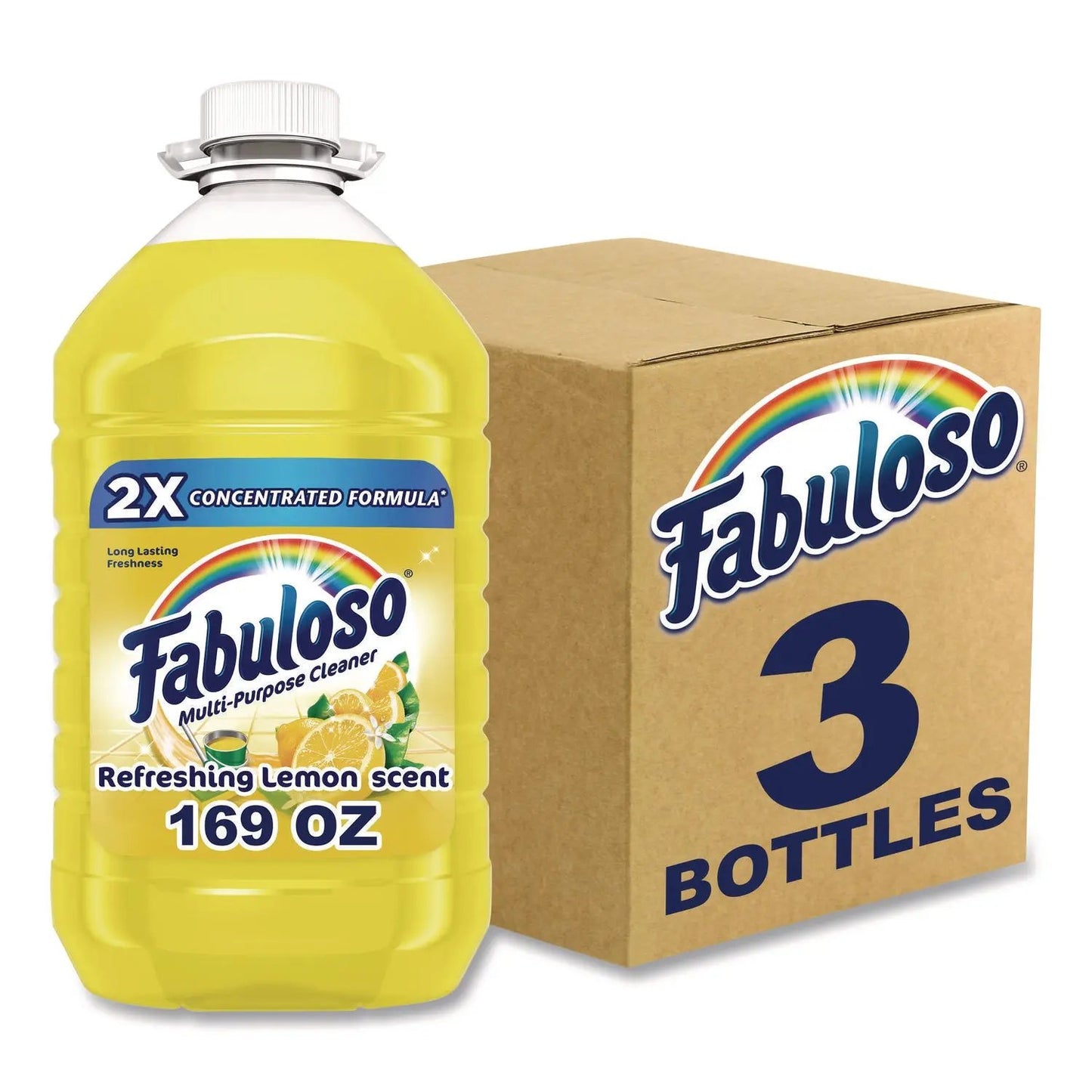CPC61037885 Multi-Use Cleaner, Lemon Scent, 169 Oz Bottle, 3/carton Fabuloso
