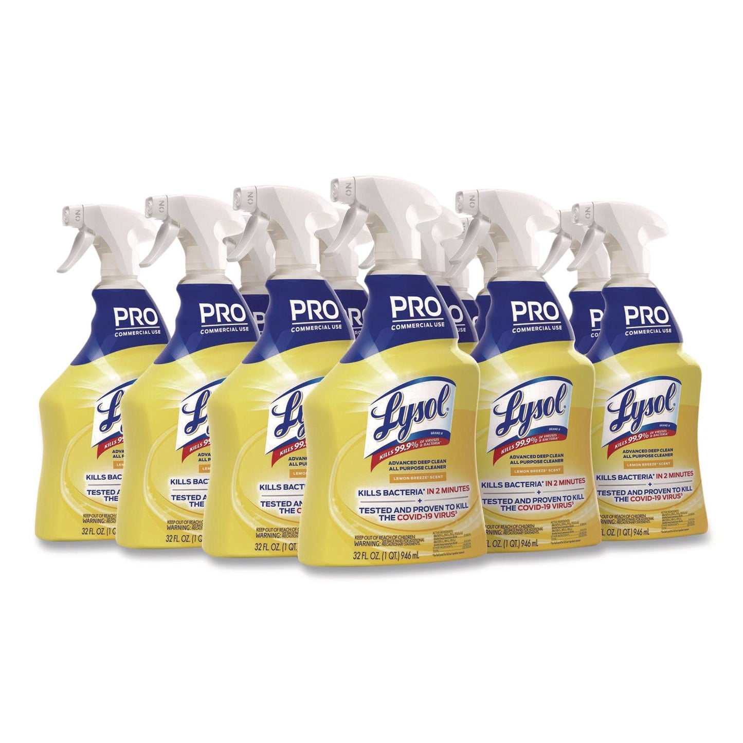 RAC00351 Advanced Deep Clean All Purpose Cleaner, Lemon Breeze, 32 Oz Trigger Spray Bottle, 12/carton Professional LYSOL Brand