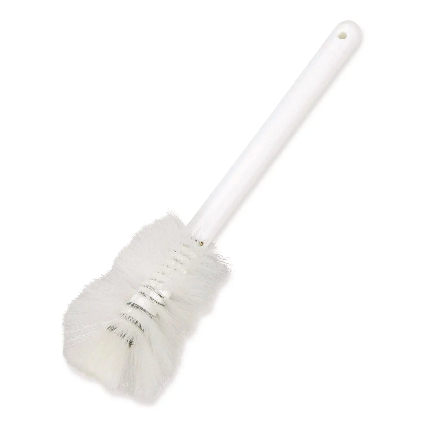CFS4046600 Sparta Handle Bottle Brush, Pint, White Polyester Bristles, 4.5" Brush, 7.5" White Plastic Handle Carlisle