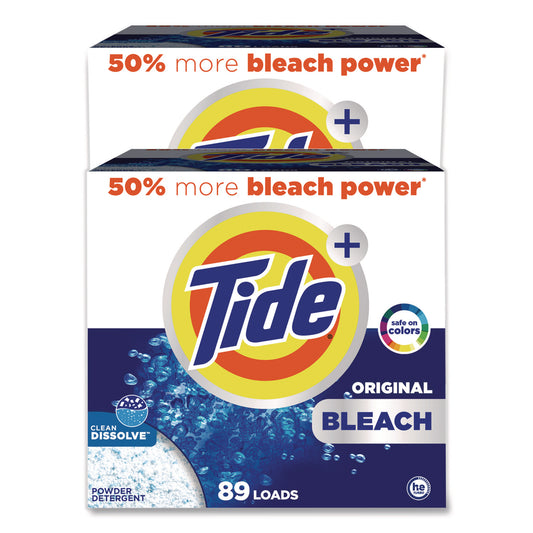 PGC16667CT Laundry Detergent with Bleach, HE Compatible, 80 Loads, Tide Original Scent, Powder, 129 oz Box, 2/Carton