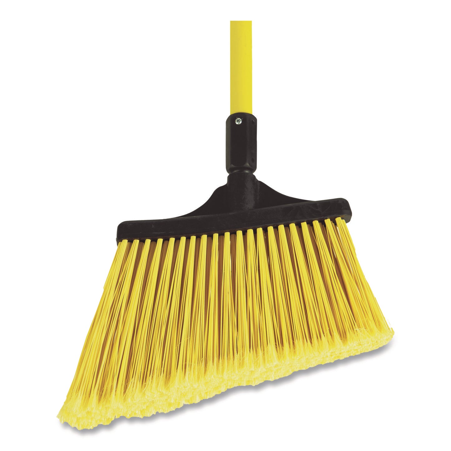 NCP91355 MaxiSweep Angle Broom With Fiberglass Handle, 57" Overall Length, Yellow/Black Nexstep Commercial Products