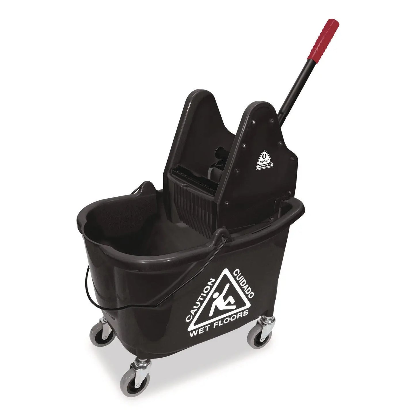 NCP96998 Premier Downpress Mop Bucket and Wringer, 35 qt, Black Nexstep Commercial Products