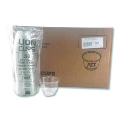 PST18439 Plastic Cold Cups, Sundae, 8 oz, Clear, 1,000/Carton