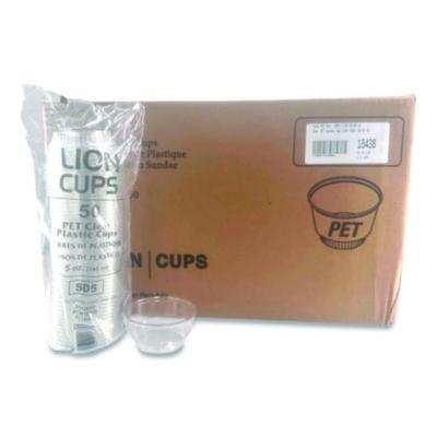 PST18438 Plastic Cold Cups, Sundae, 5 oz, Clear, 1,000/Carton