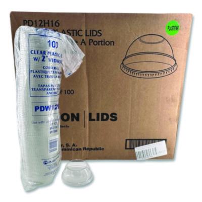 PST18431 PET Lids, Fits 5 oz and 8 oz Sundae Cup, 100/Sleeve, 10/Sleeves/Carton PLASTIFAR SA