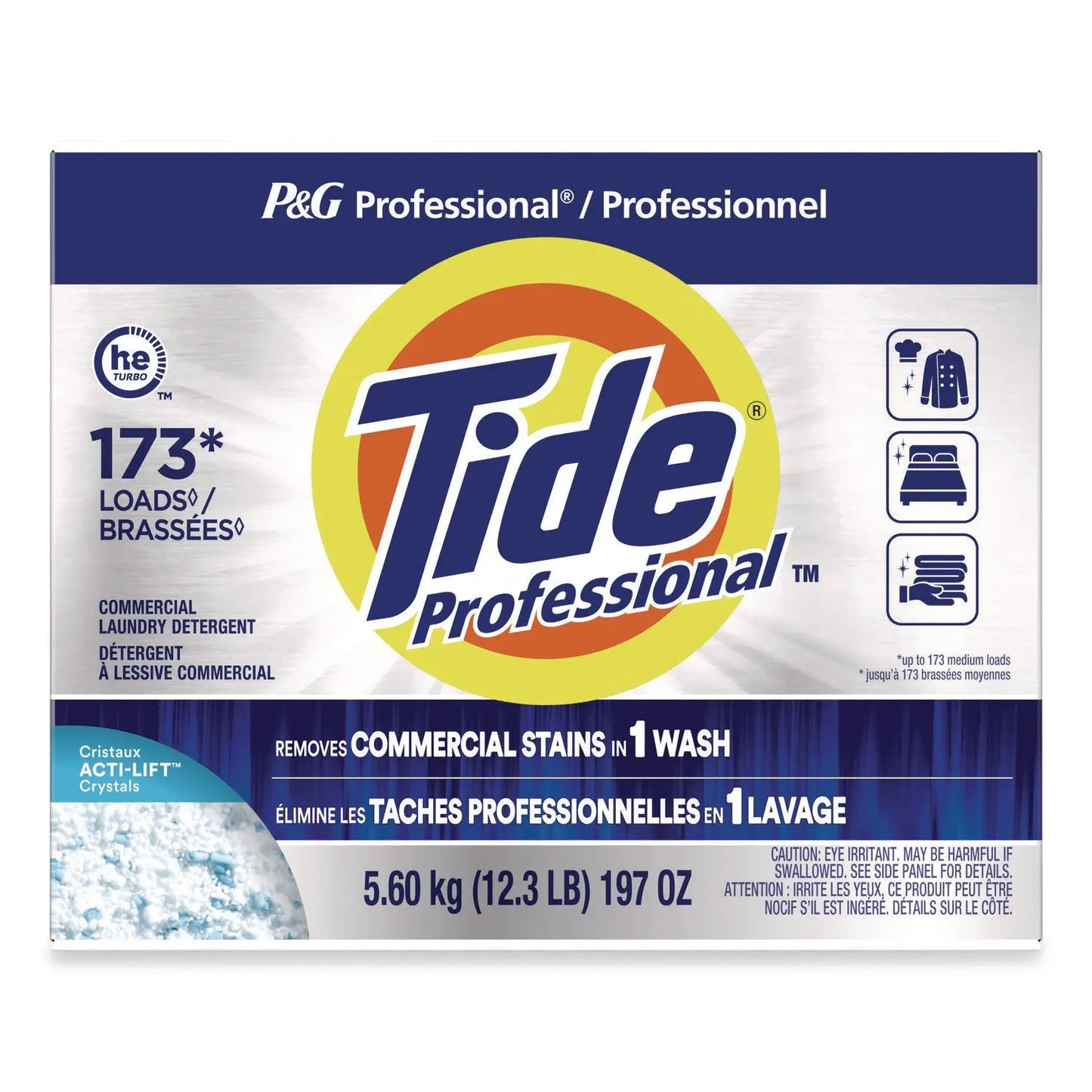 PGC14120 Commercial Powder Laundry Detergent, HE Compatible, 173 Loads, 197 oz Box Tide Professional