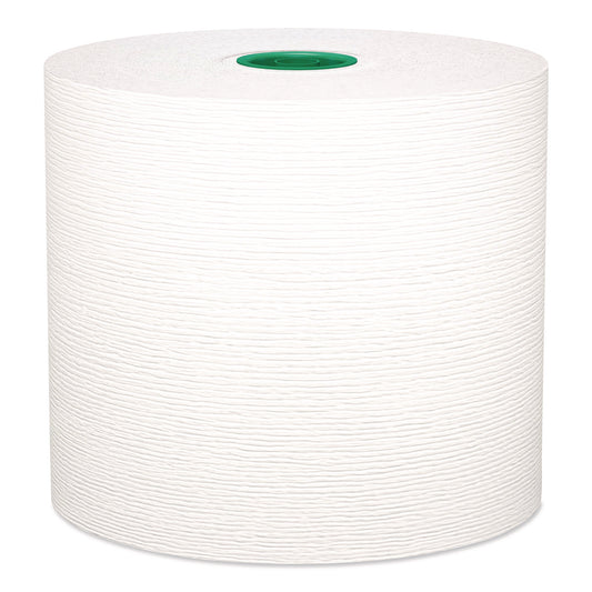 KCC25630 Hard Roll Paper Towels with Premium Absorbency Pockets with Colored Core, Green Core, 1-Ply, 7.5" x 700 ft, White, 6 Rolls/CT
