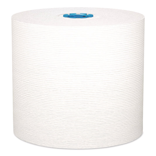 KCC25637 Hard Roll Paper Towels with Premium Absorbency Pockets with Colored Core, Blue Core, 1-Ply, 7.5" x 700 ft, White, 6 Rolls/CT