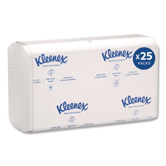 KCC13253 Premiere Folded Towels, 1-Ply, 7.8 x 12.4, White, 120/Pack, 25 Packs/Carton