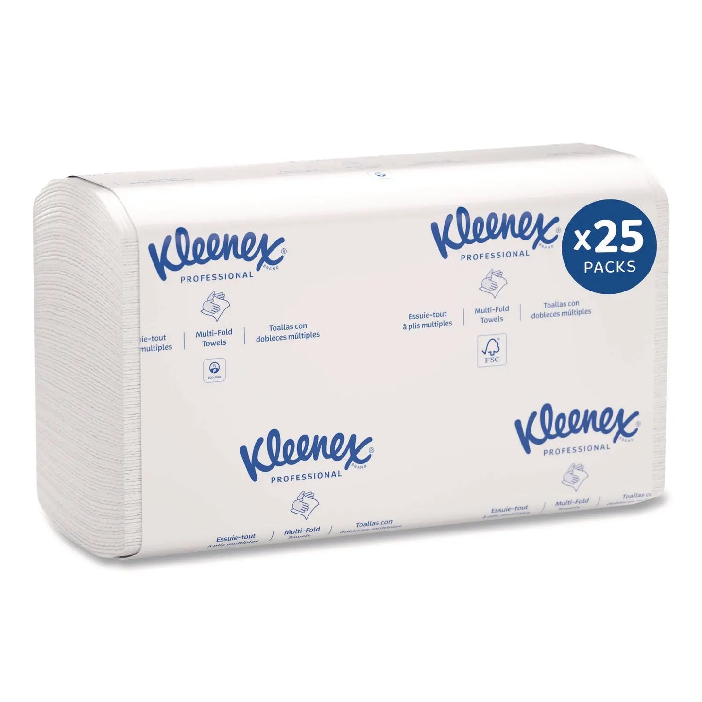 KCC13254 Premiere Folded Towels, 1-Ply, 9.4 x 12,4, White, 120/Pack, 25 Packs/Carton Kleenex