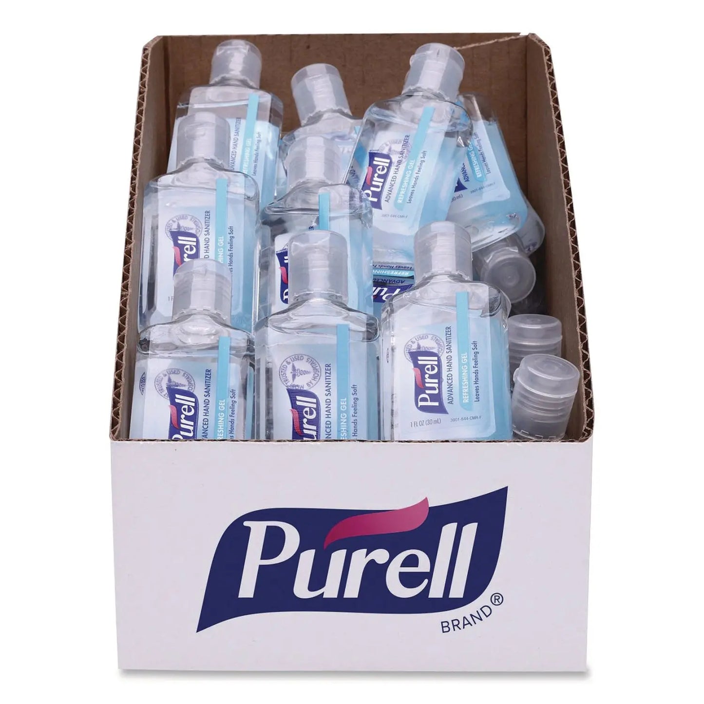GOJ390136BWL Advanced Hand Sanitizer Refreshing Gel, 1 oz Flip-Cap Bottle with Display Box, Clean Scent, 36/Bowl PURELL
