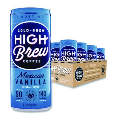 HIH00501 Cold Brew Coffee + Protein, Mexican Vanilla, 8 Oz Can, 12/pack HIGH BREW COFFEE