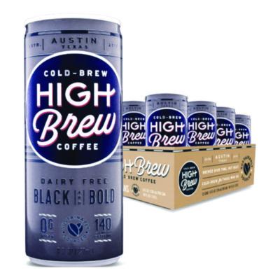 HIH00504 Cold Brew Coffee + Protein, Black And Bold, 8 Oz Can, 12/pack