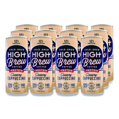 HIH00560 Cold Brew Coffee + Protein, Creamy Cappuccino, 8 Oz Can, 12/pack