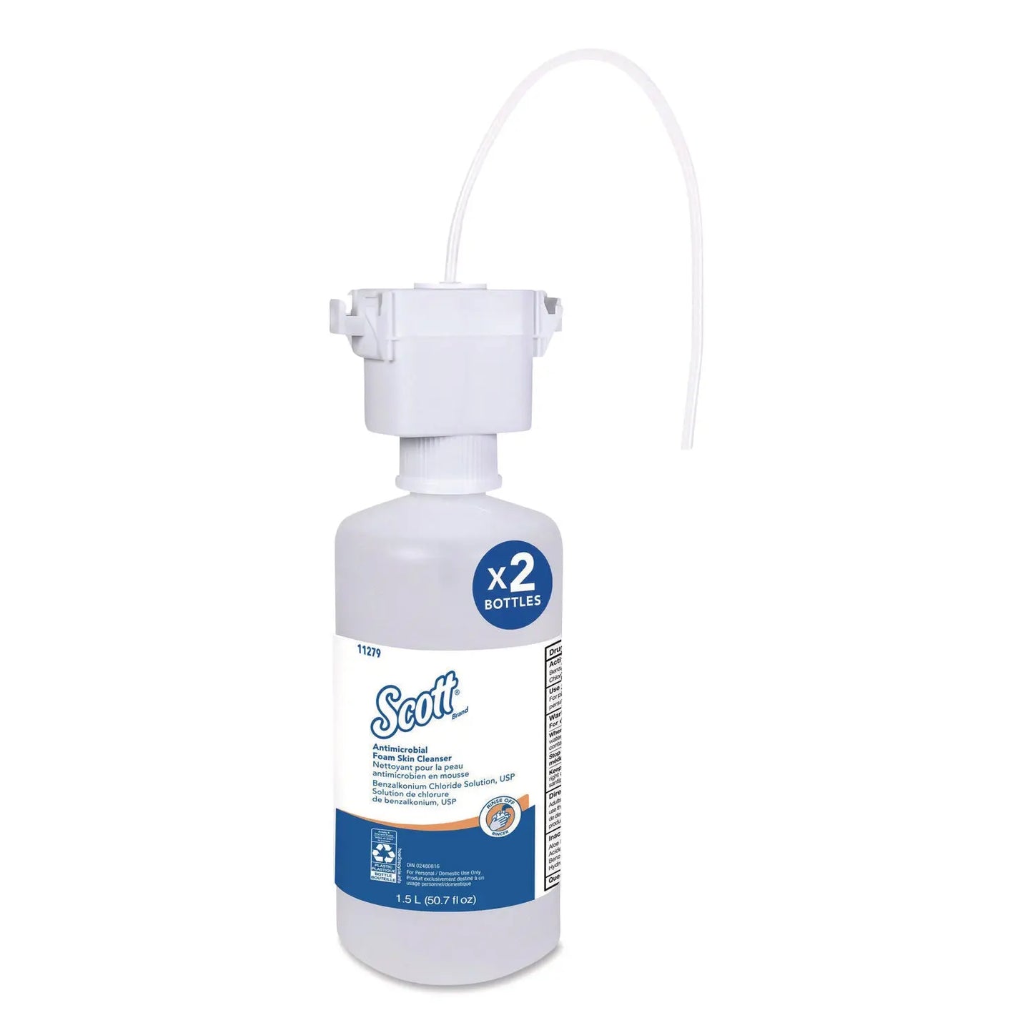 KCC11279 Antimicrobial Foam Skin Cleanser Refill, Unscented, 1,500 mL, 2/Carton Scott