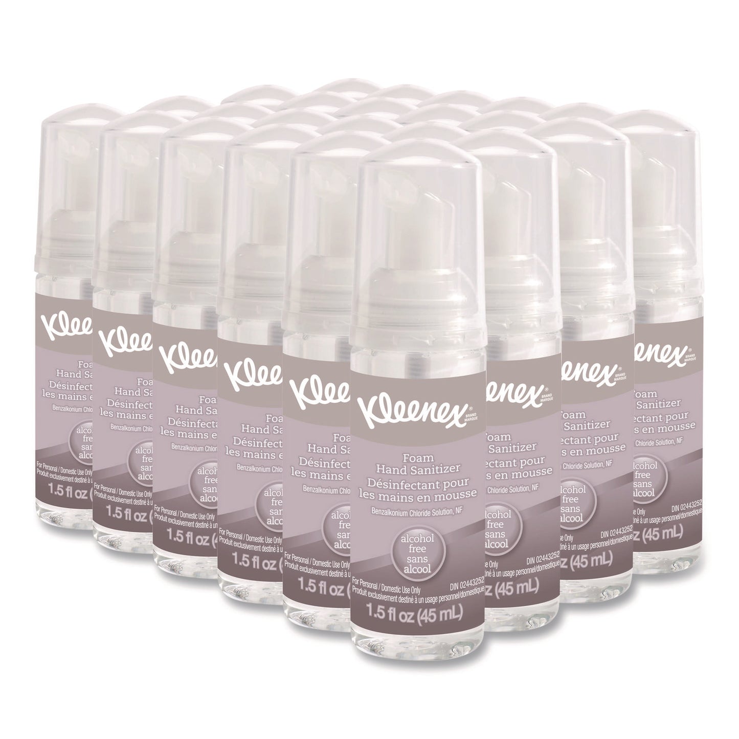 KCC34136 Alcohol-Free Foam Hand Sanitizer, 1.5 Oz Pump Bottle, Unscented, 24/carton