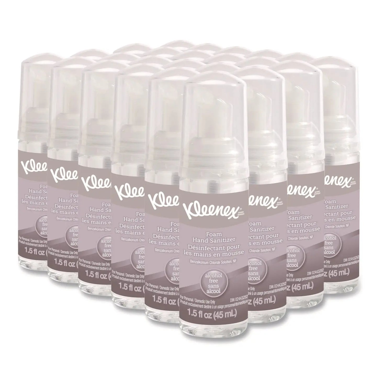 KCC34136 Alcohol-Free Foam Hand Sanitizer, 1.5 Oz Pump Bottle, Unscented, 24/carton Kleenex