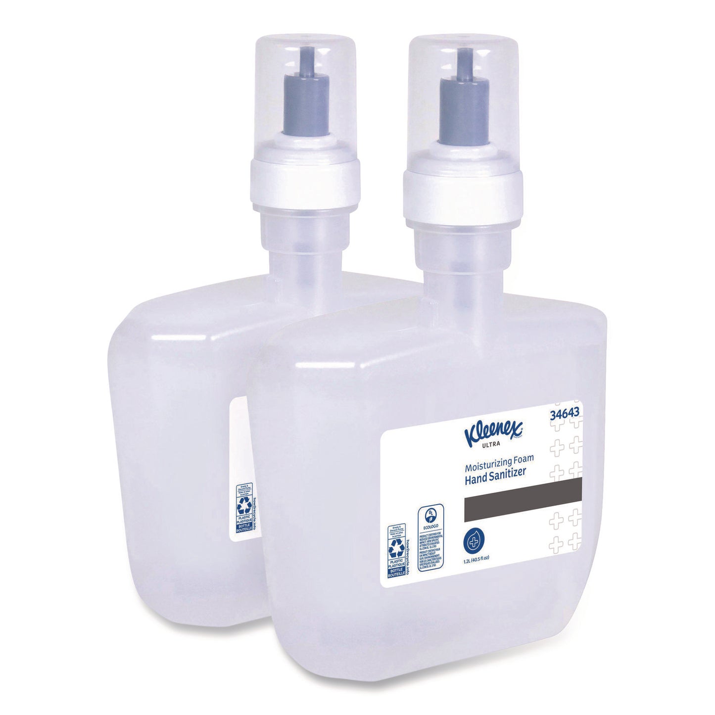 KCC34643 Ultra Moisturizing Foam Hand Sanitizer, 1,200 mL Cassette, Unscented, 2/Carton