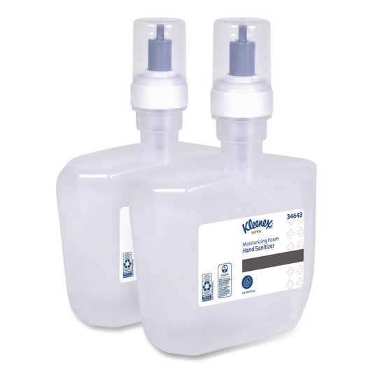 KCC34643 Ultra Moisturizing Foam Hand Sanitizer, 1,200 mL Cassette, Unscented, 2/Carton
