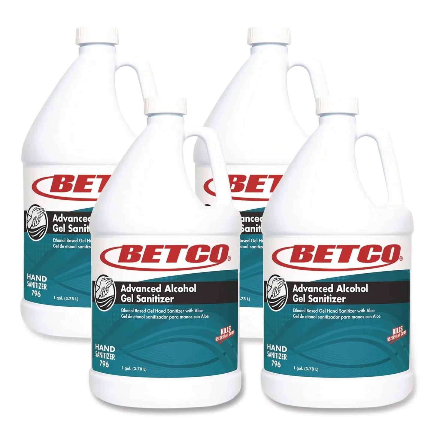 BET7960400 Advanced Gel Hand Sanitizer, 1 gal Bottle, Light Fresh Scent, 4/Carton Betco