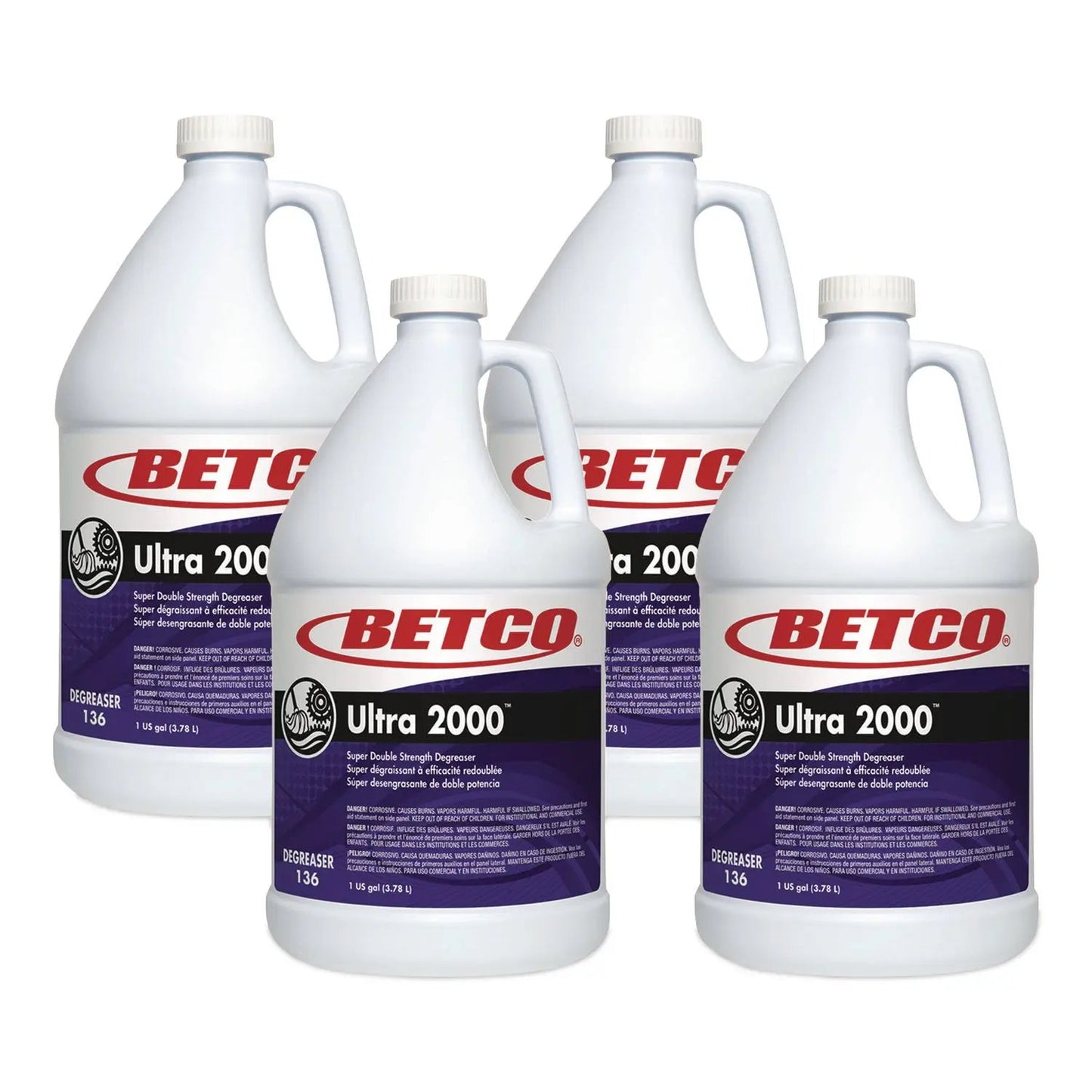 BET1360400 Ultra 2000 Degreaser, Cherry Almond Scent, 1 gal Bottle, 4/Carton Betco