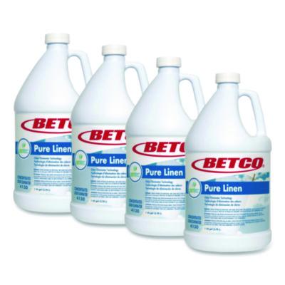 BET41300400 SenTec Pure Linen Concentrate Odor Eliminator, Pure Linen, 128 oz Bottle, 4/Carton BETCO CORPORATION