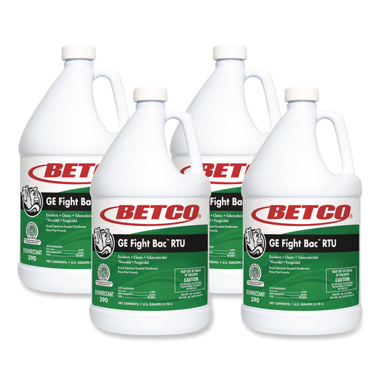 BET3900400 GE Fight Bac RTU Disinfectant, Fresh Scent, 1 gal Bottle, 4/Carton