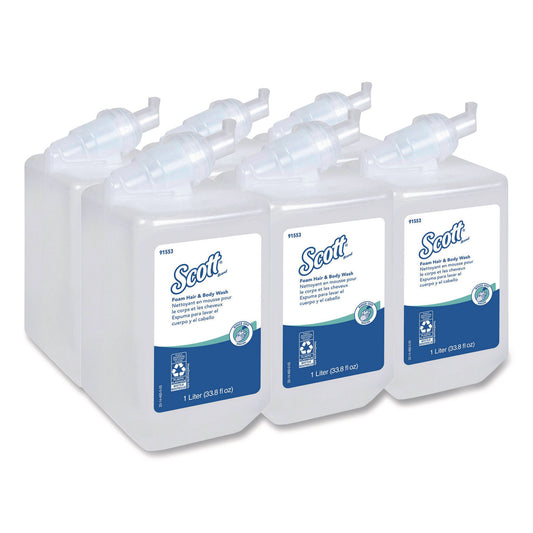 KCC91553 Pro Foam Hair and Body Wash, Floral Scent, 1,000 mL, 6/Carton