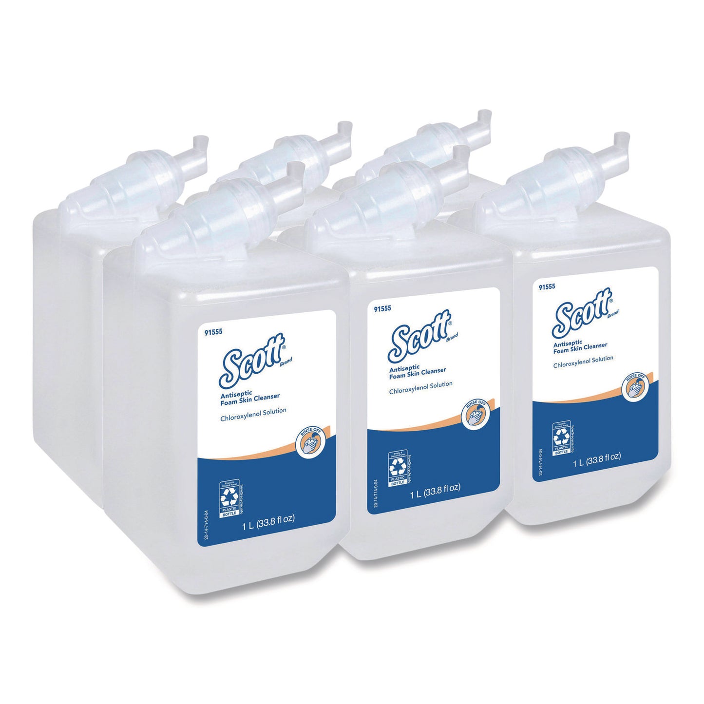 KCC91555 Antiseptic Foam Skin Cleanser Refill, Unscented, 1,000 mL, 6/Carton
