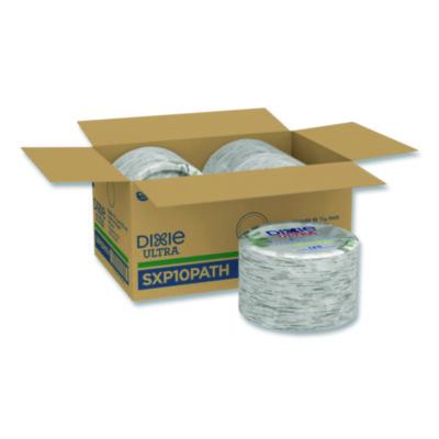 DXESXP10PATH Pathways Soak Proof Shield Heavyweight Paper Plates, WiseSize, 10.13" dia, Green/Burgundy, 500/Carton DIXIE FOOD SERVICE