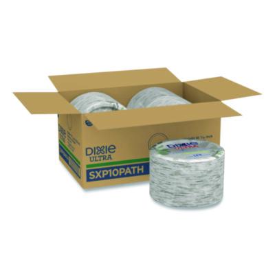 DXESXP10PATHPK Pathways Soak Proof Shield Heavyweight Paper Plates, 10.13" Dia, Green/burgundy, 125/pack DIXIE FOOD SERVICE