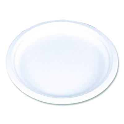 SCH18140WPF ChampWare Molded Fiber Tableware, Molded Fiber Plate, 9" dia, White, 125 Plates/Sleeve, 4 Sleeves/Carton
