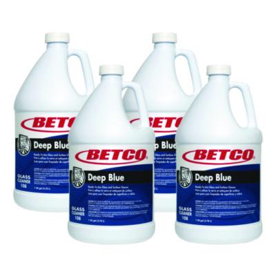BET1080400 Deep Blue Glass and Surface Cleaner, Pleasant Scent, 1 gal Bottle, 4/Carton BETCO CORPORATION
