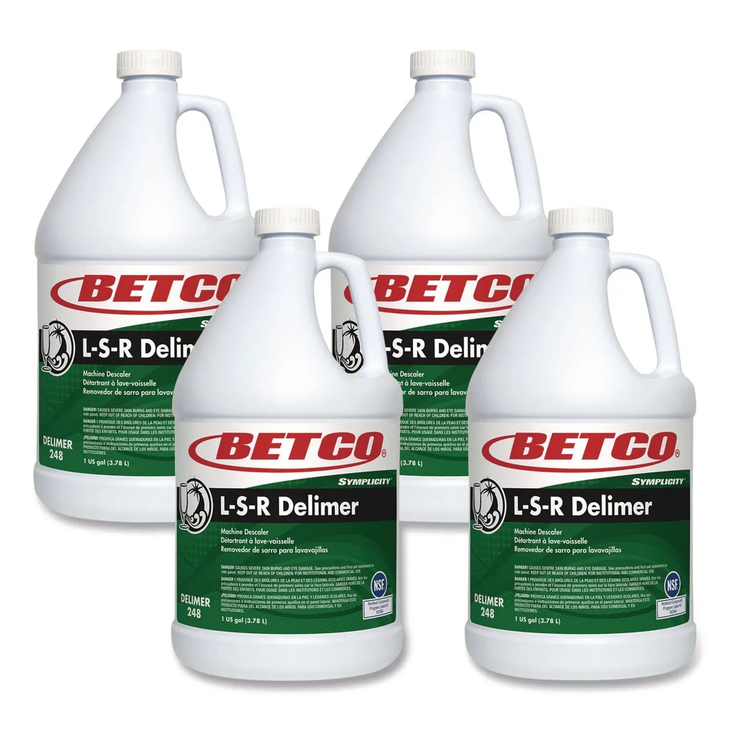 BET2480400 L S R Delimer, Floral Scent, 1 gal Bottle, 4/Carton Betco