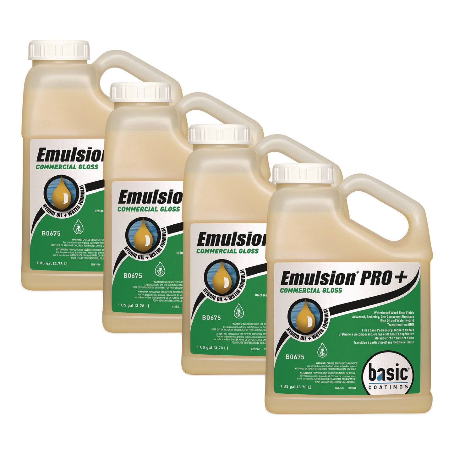 BETB06754312 Emulsion Pro+ Floor Finish and Sealer, 1 gal Bottle, 4/Carton